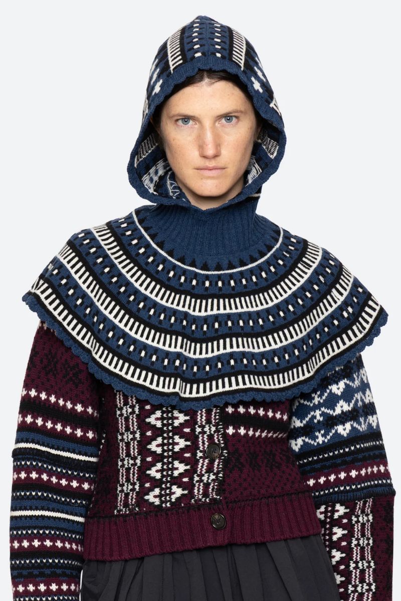 Linea Fair Isle Balaclava - Blue