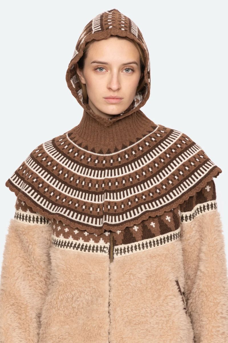 Linea Fair Isle Balaclava - Camel