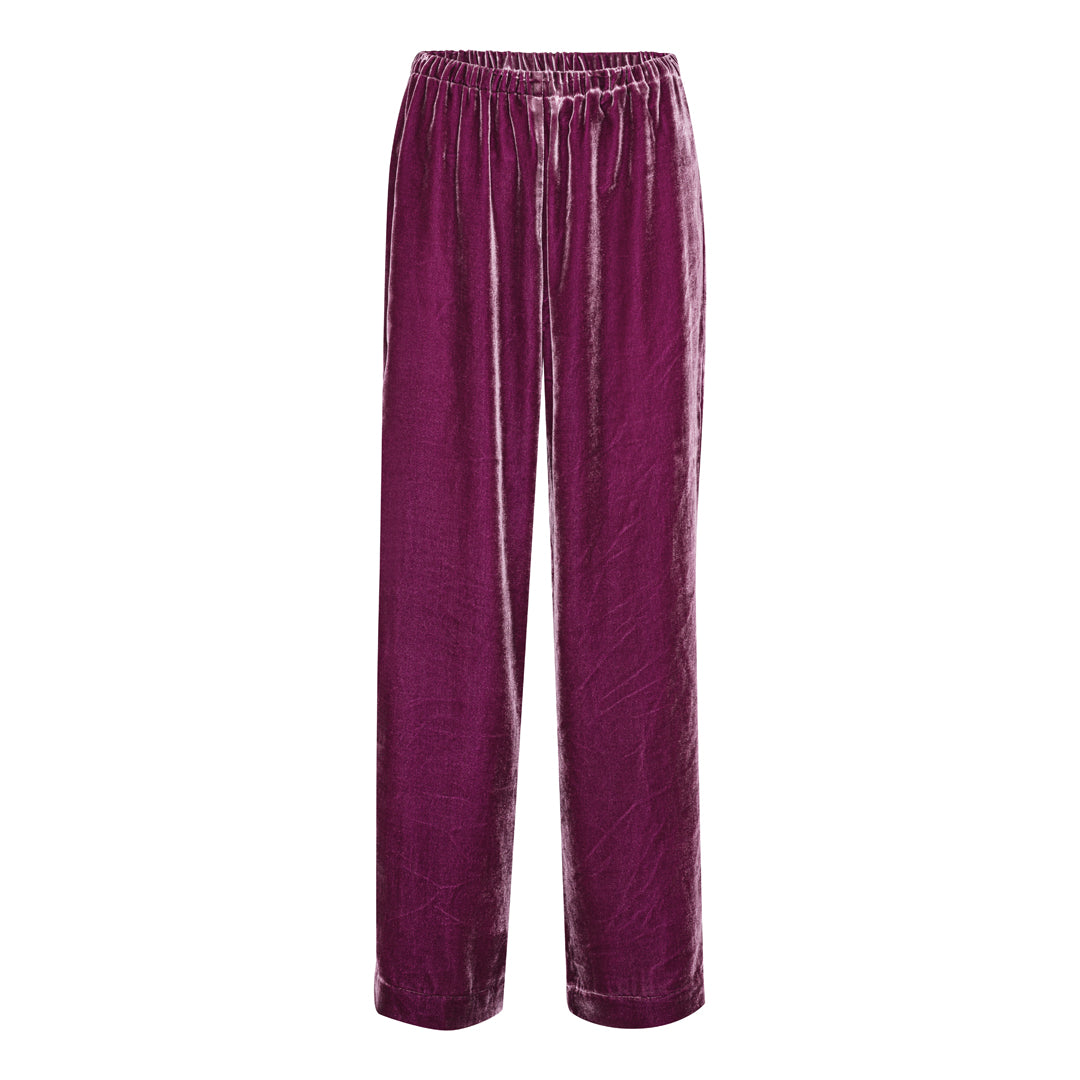 May Trousers - Purple Silk Velvet