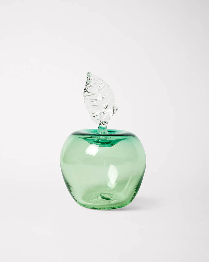 Marianne Apple Paperweight - Jade/Clear