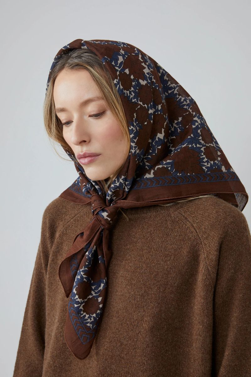 Cotton Foulard no.680 - Coffee