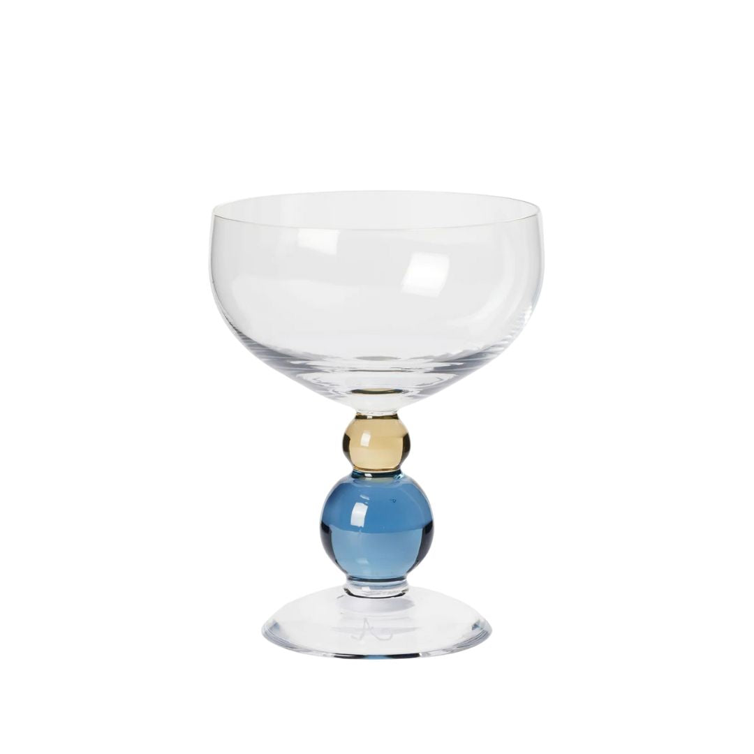 Noam Champagne Glass - Hazel/Blue Smoke