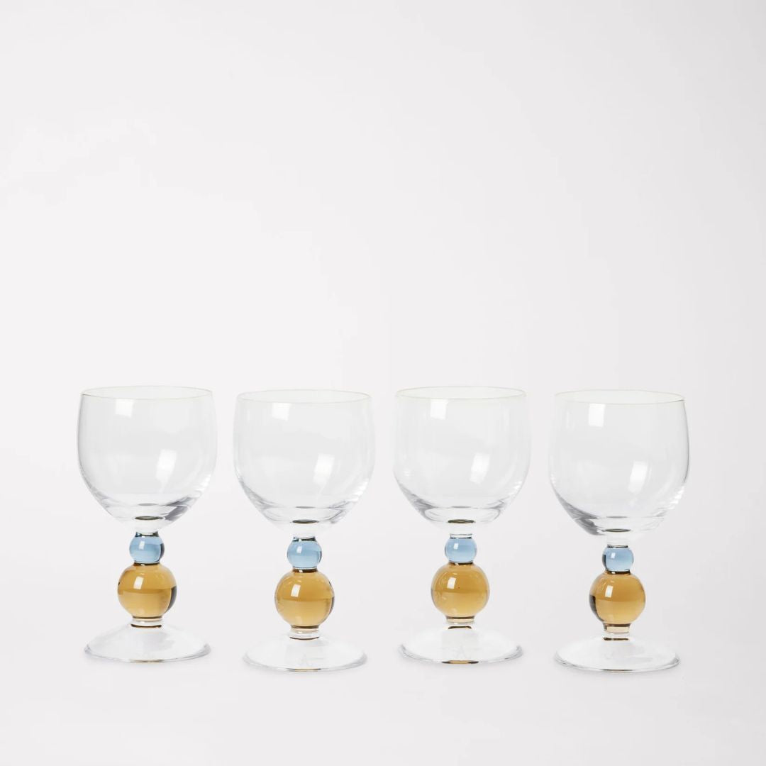 Noam Wine Glass - Hazel/Smoke Blue