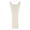 Cami Wool Silk Rib Satin Trim 3422 - Tank Top - Ivory