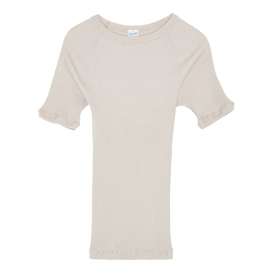 Short-sleeved t-shirt - cotton rib 7163 - Rope