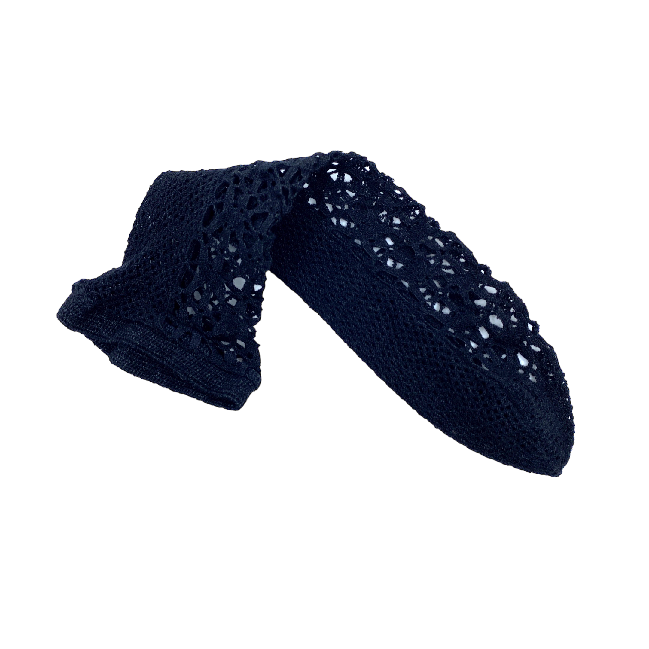 Flower Front Lace Socks - Black