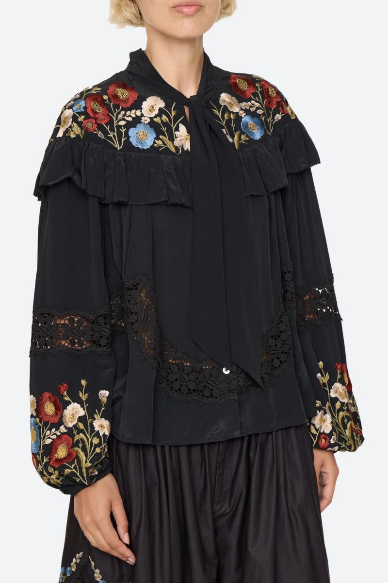 Ruwa Bow Top - Black