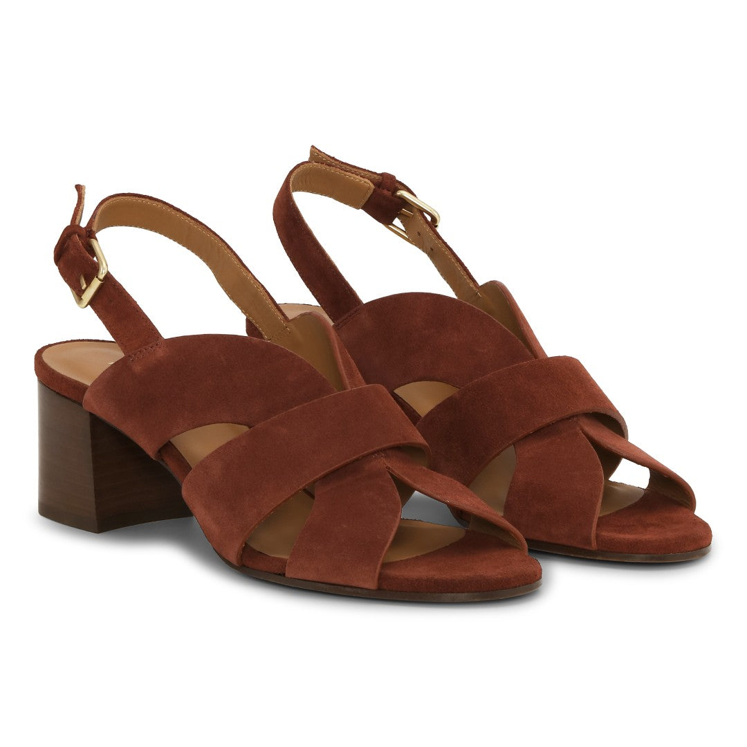 Sandales no.551 - Suede - Chataîgne