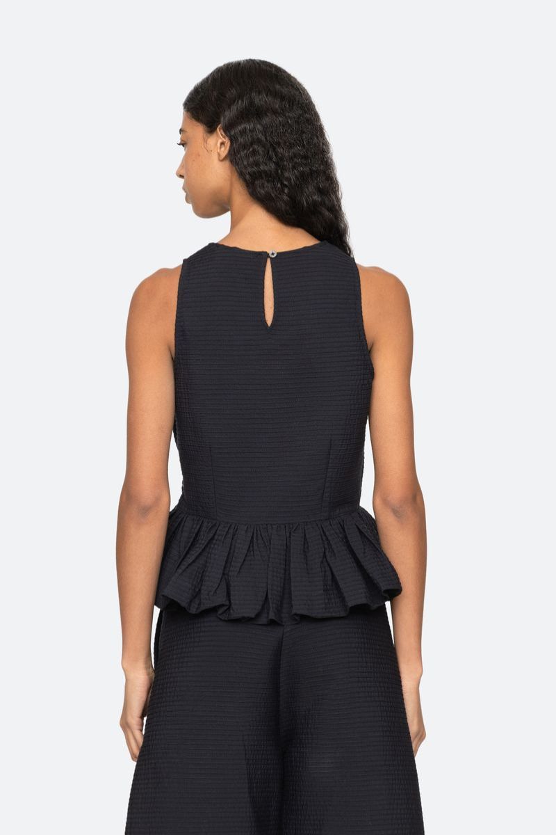 Roni Boat Neck Top - Black