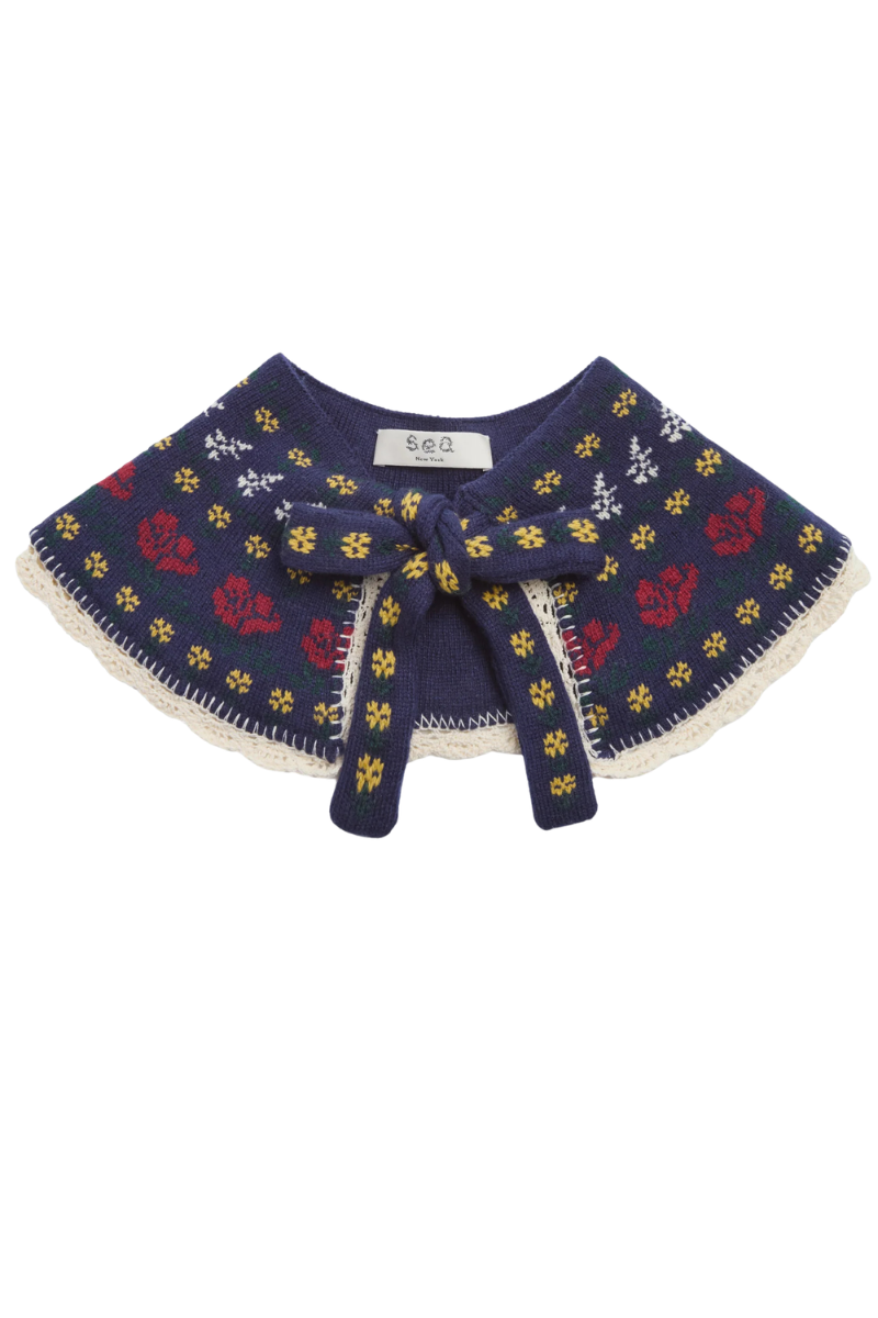 Preston Knit Collar - Navy