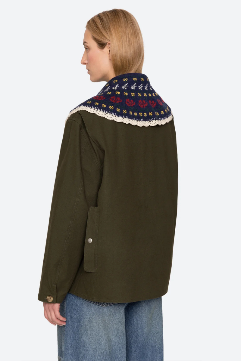 Preston Knit Collar - Navy