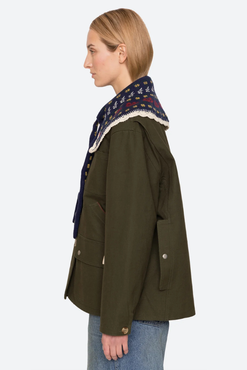 Preston Knit Collar - Navy