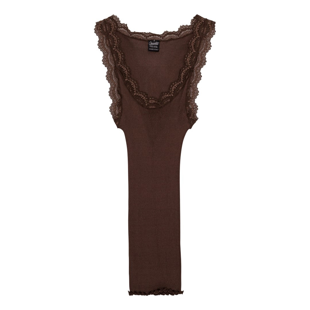 Tank Top - Silk Rib 9472 - Chocolate