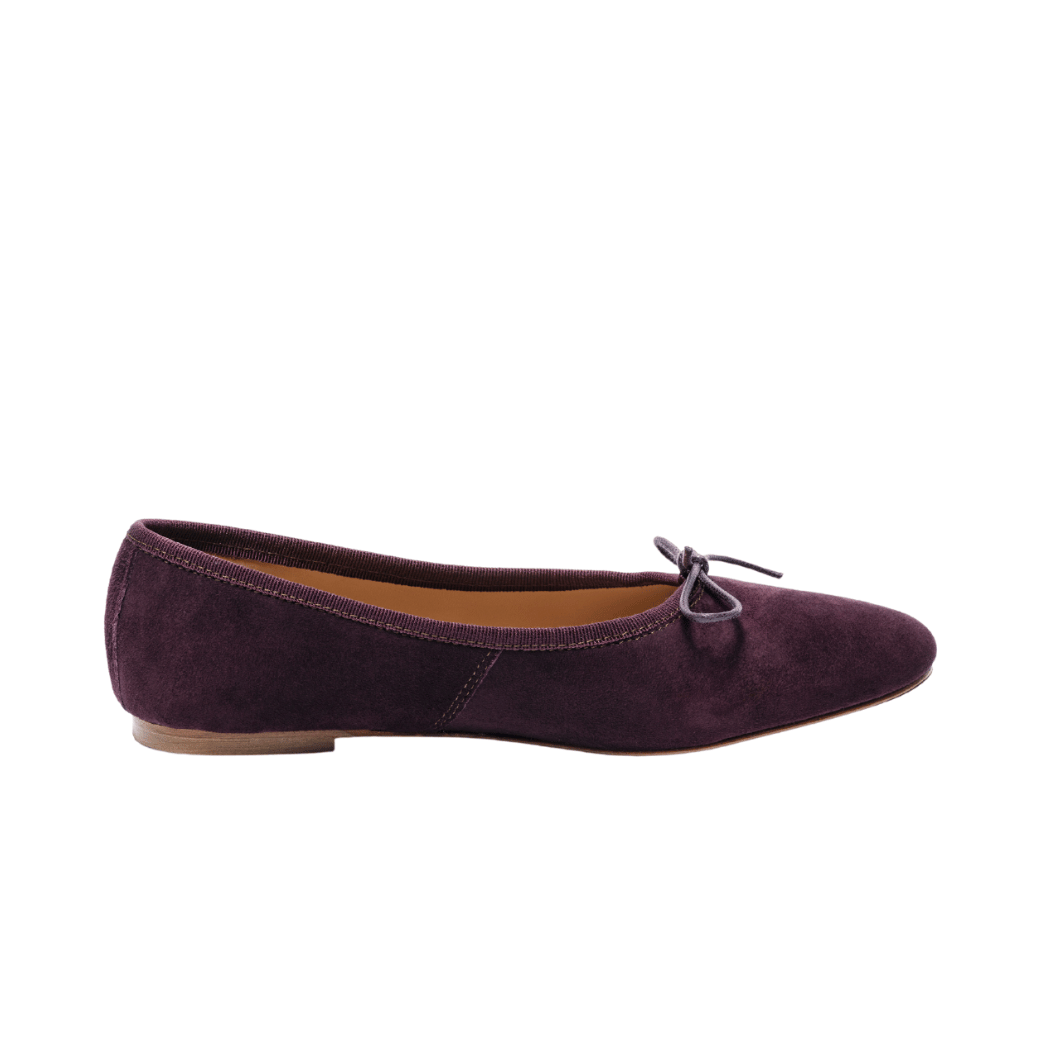 Volcano Suede Ballerina Shoes - Bordeaux