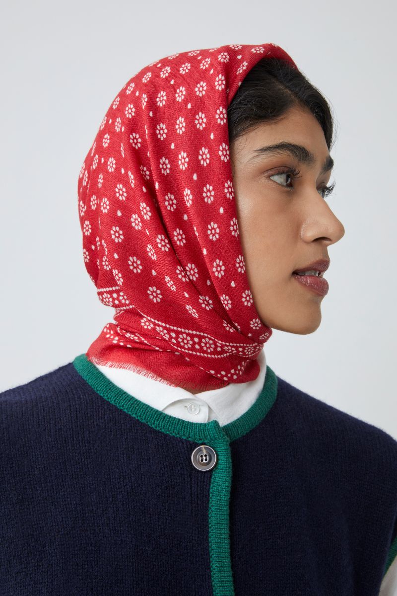 Wool Foulard no.676 - Carmin