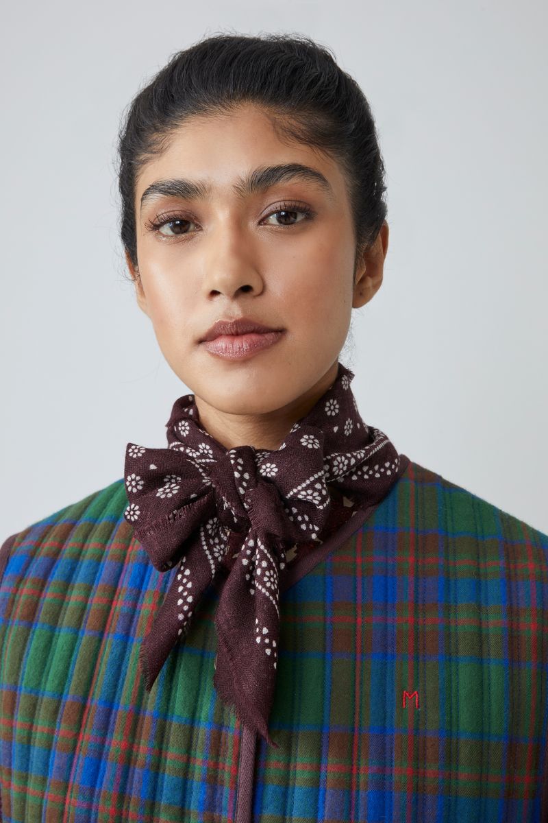 Wool Foulard no.676 - Fig