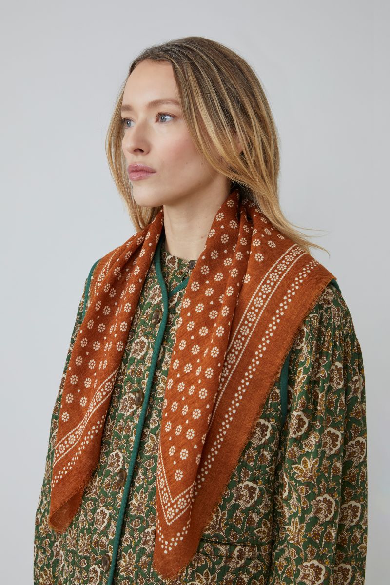 Wool Foulard no.676 - Toffee