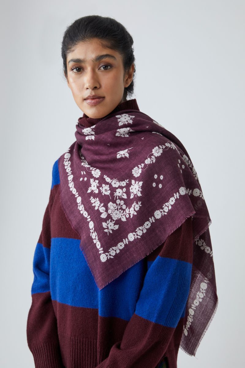Wool Foulard no.797 - Light Mulberry