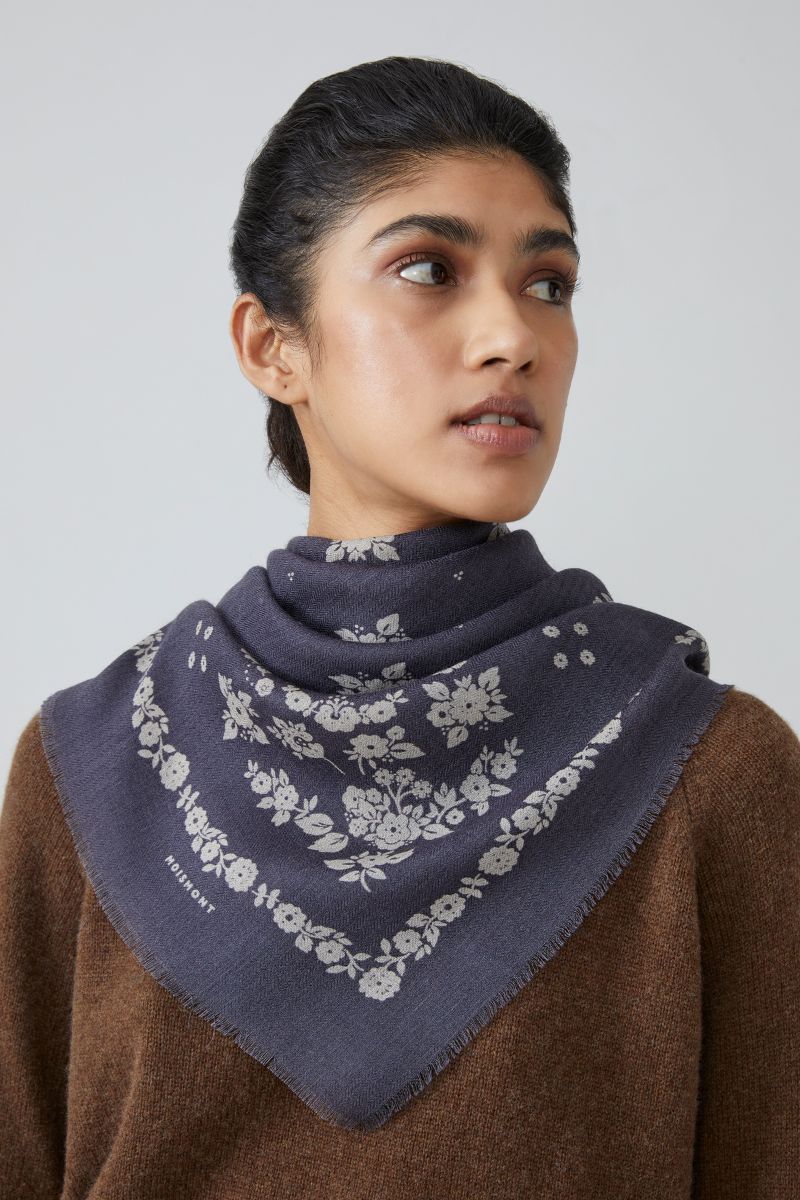 Wool Foulard no.797 - Slate Grey