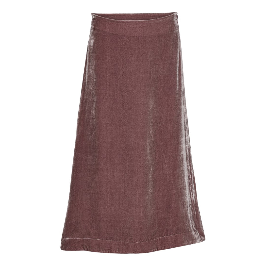 Wrap Skirt - Lyslilla Silkevelour