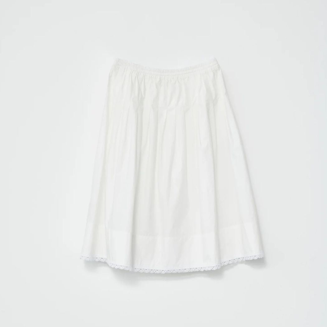 Light Poplin Lace Skirt - Ecru