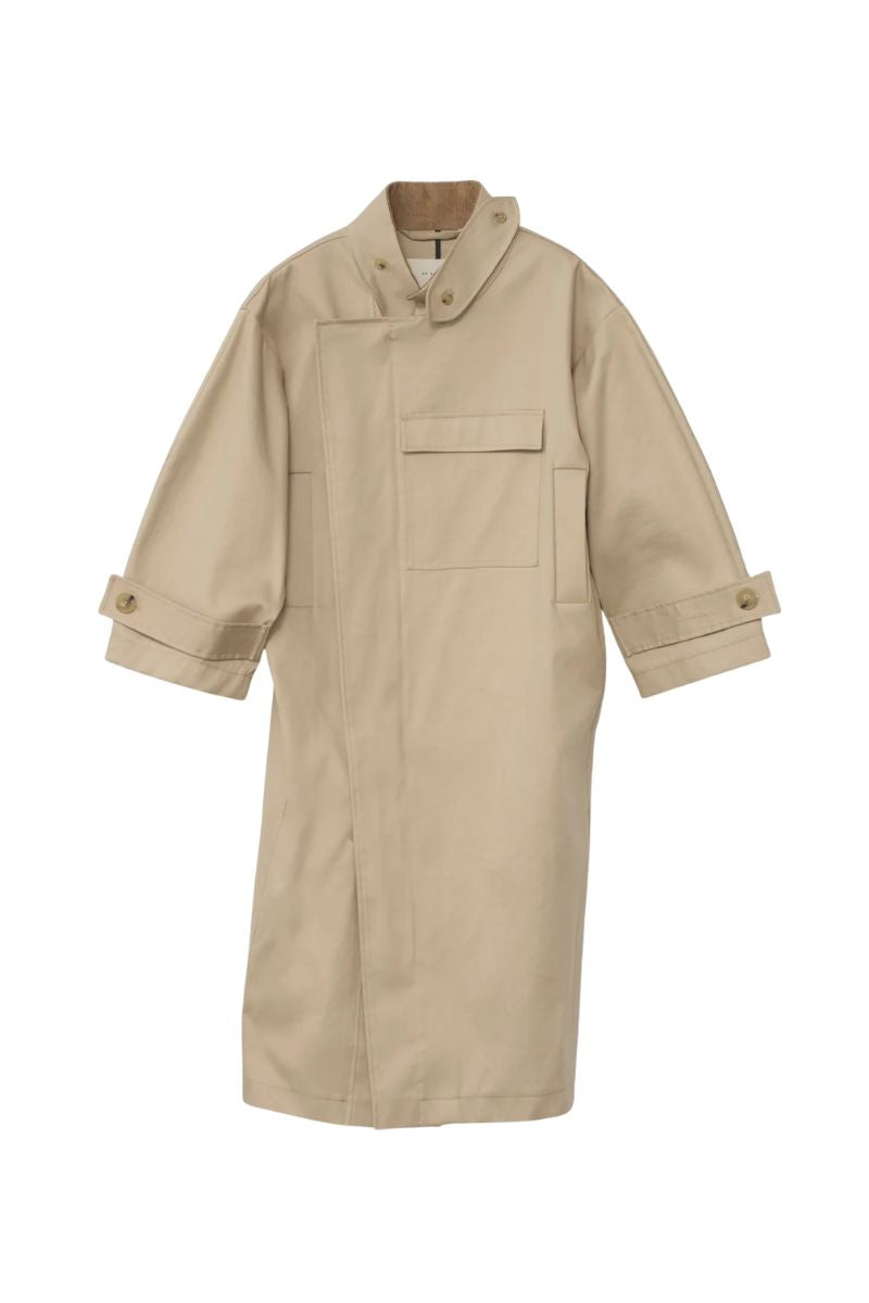 Water Resistant Coat - Cool Beige