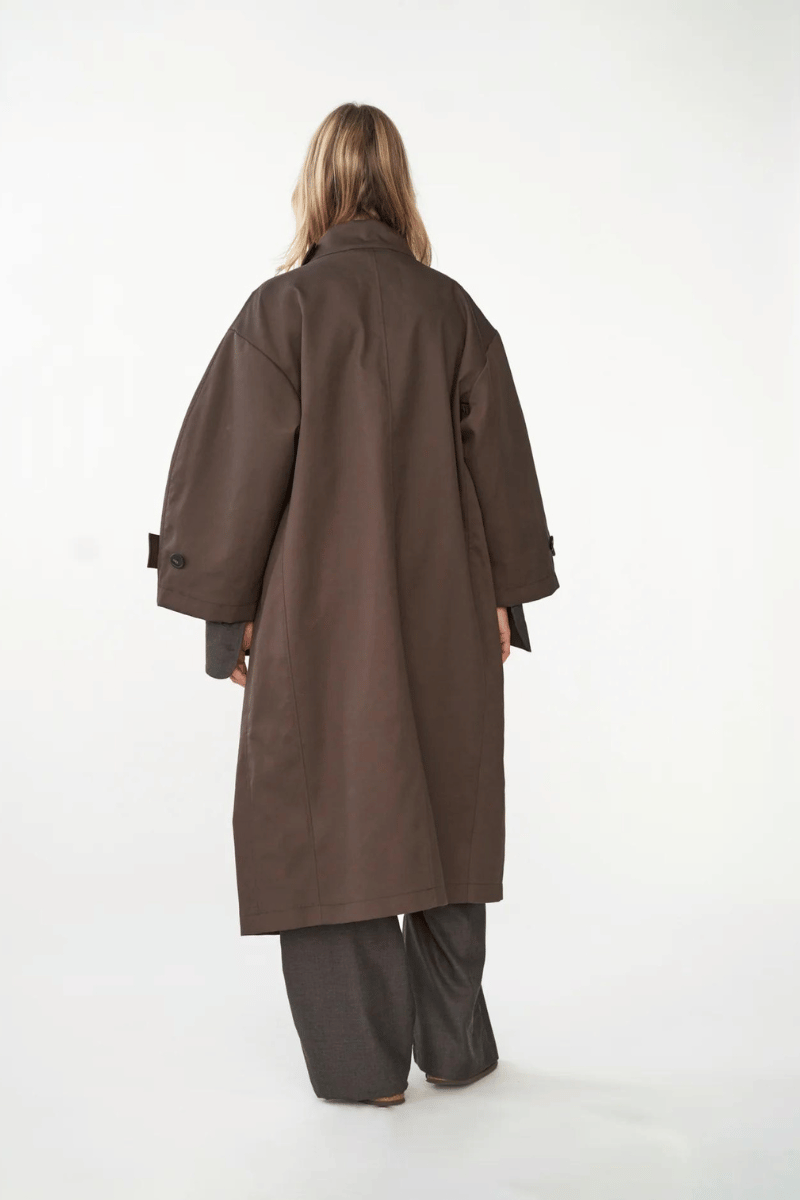 Water resistant Trench Coat - Dark Brown