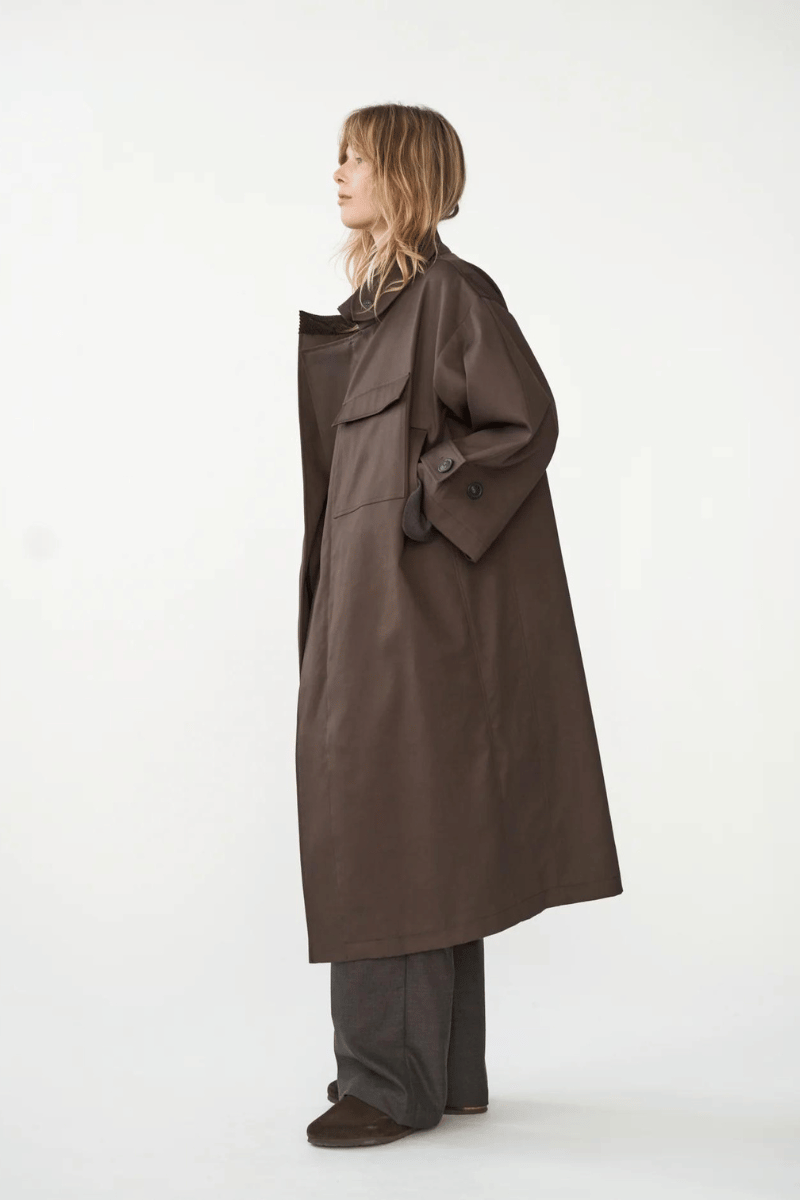 Water resistant Trench Coat - Dark Brown