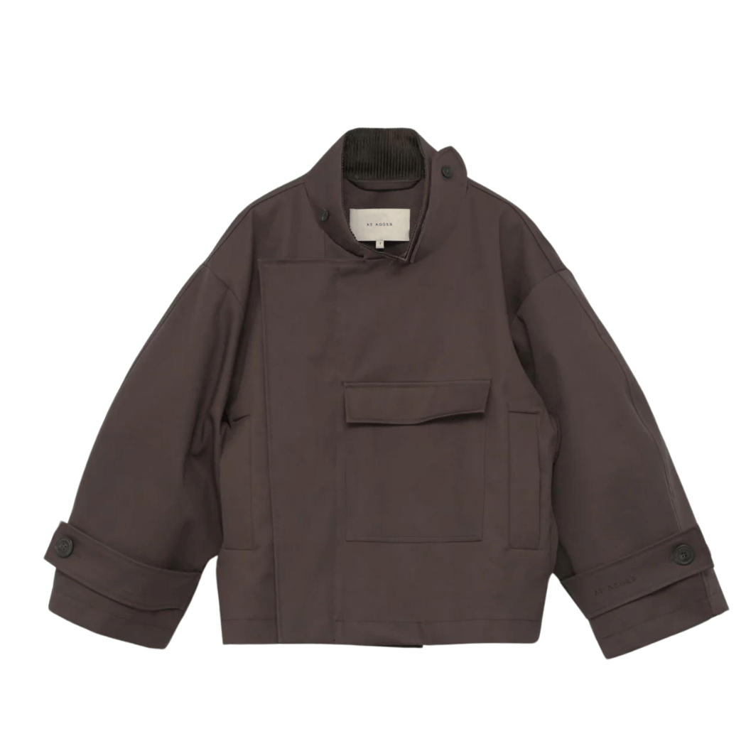 Water Resistant Trench Jacket - Dark Brown