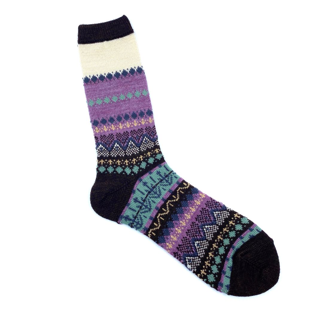 English Style Socks HA-8B - Dark Brown