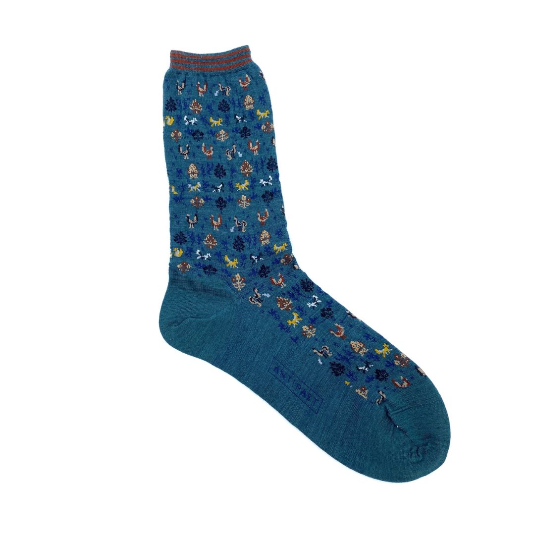 AM-737AHS Forest Mate Socks - Turquoise