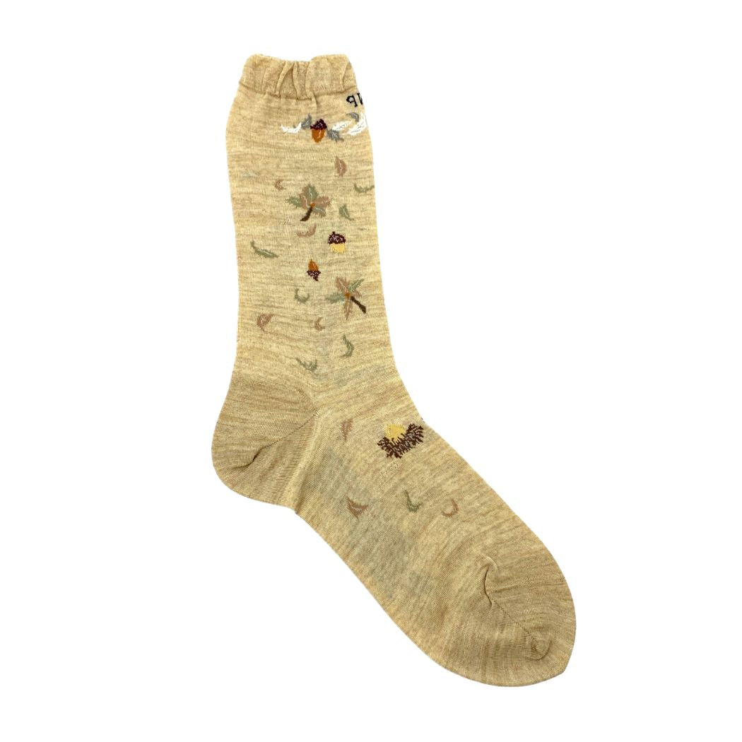 Wind &amp; The Acorn Tree Socks AM-806 - Beige Unisex (size 40-43)