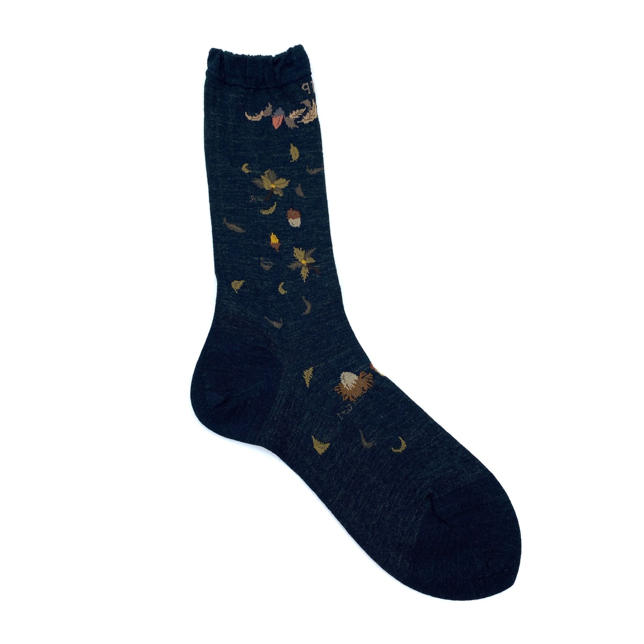 Wind &amp; The Acorn Tree Socks AM-806 - Dark Green