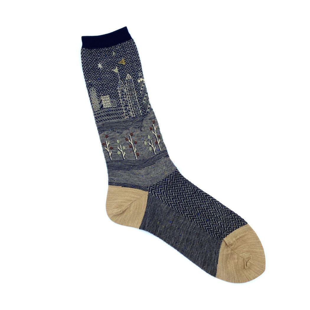 City Scape Socks AM-808 - Beige