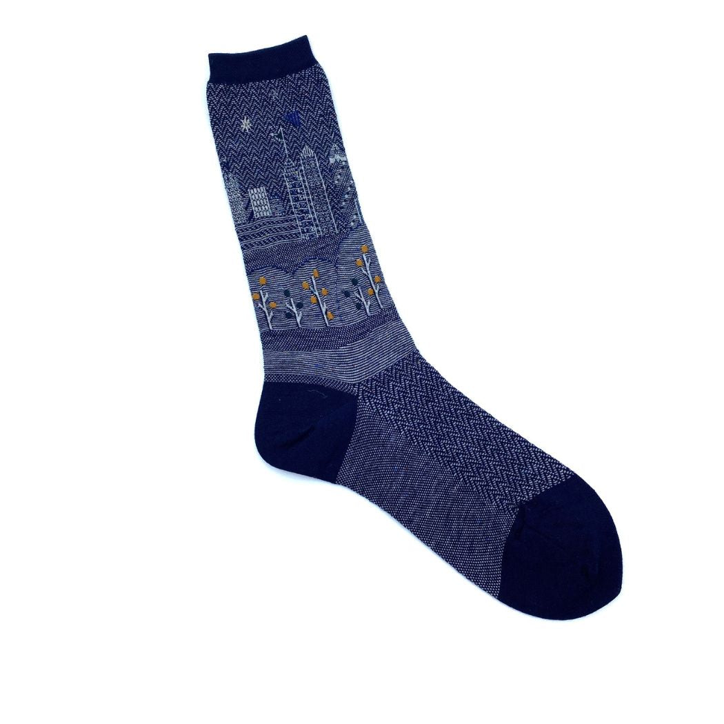 City Scape Socks AM-808 - Navy