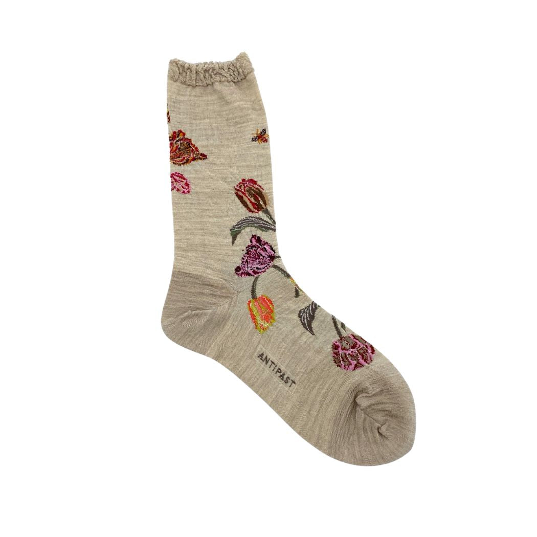 Bouquet Tulip Socks AM-805HS - Beige
