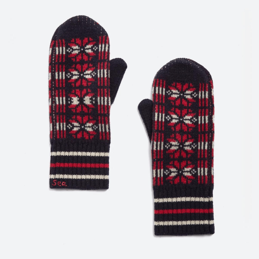 Ayla Knit Mittens - Stripes