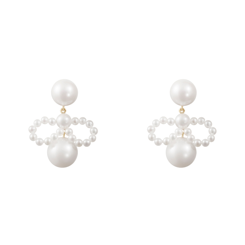 Bow Pearl Pair of Earrings