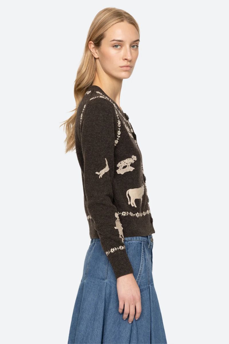 Margeurite Cardigan - Coffee