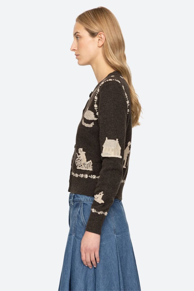 Margeurite Cardigan - Coffee