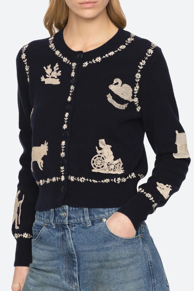 Margeurite Cardigan - Navy