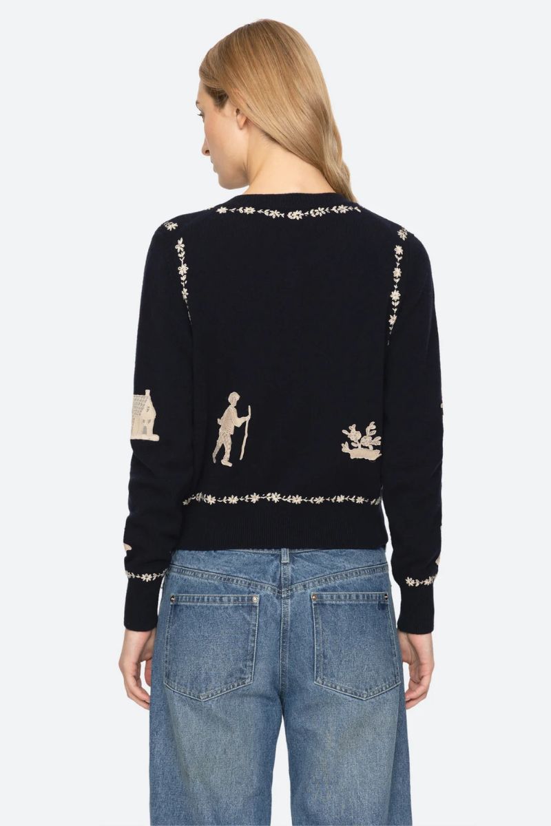 Margeurite Cardigan - Navy