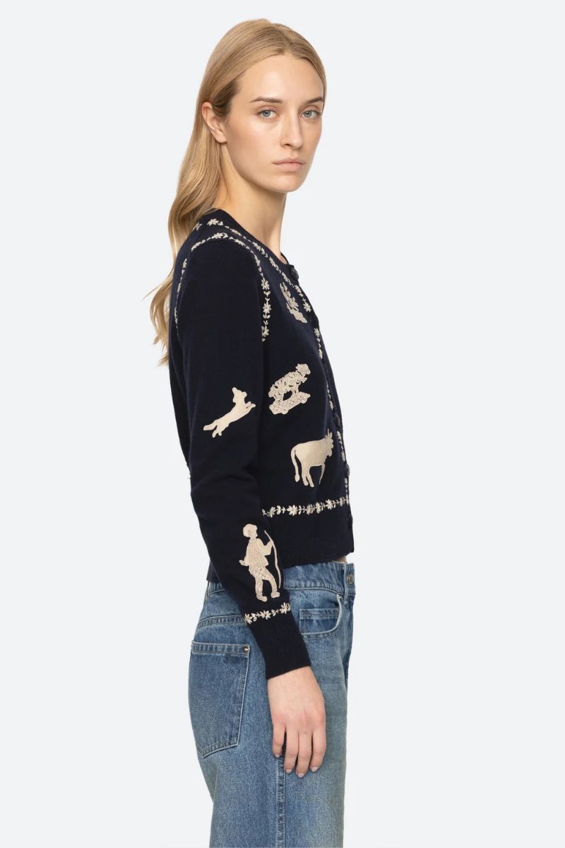 Margeurite Cardigan - Navy