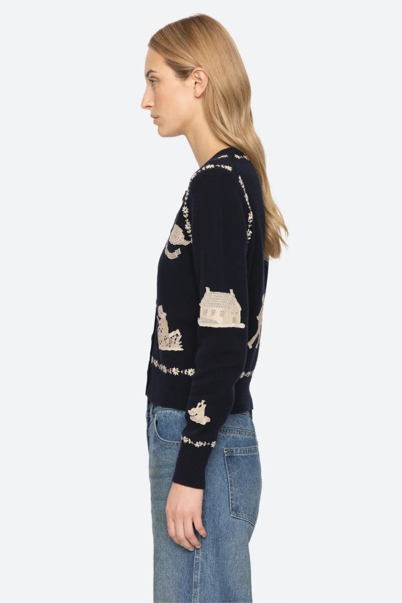 Margeurite Cardigan - Navy