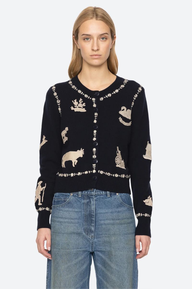 Margeurite Cardigan - Navy