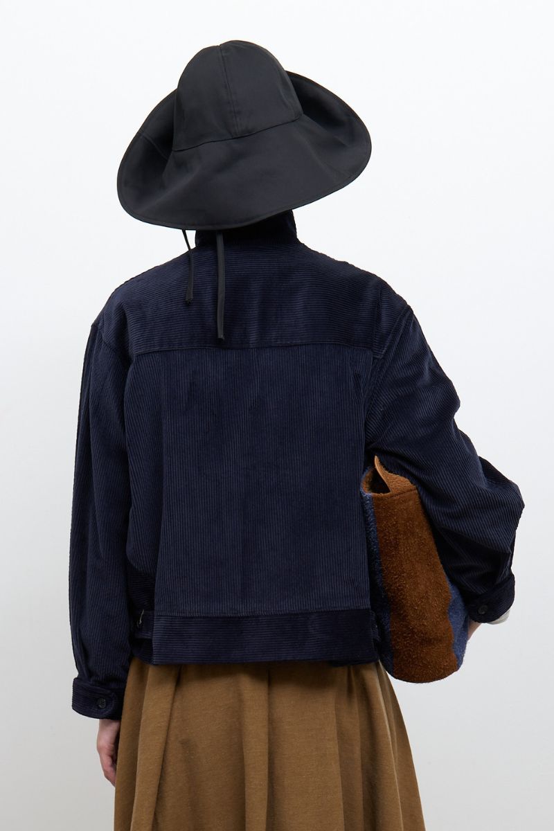 Japanese 8-wale Cotton Cord Arden Jacket - Dark Navy