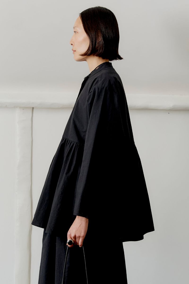 Japanese Cotton Penny Top - Black