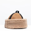 Suede Back Contrast Bound Cap - Tan/Black