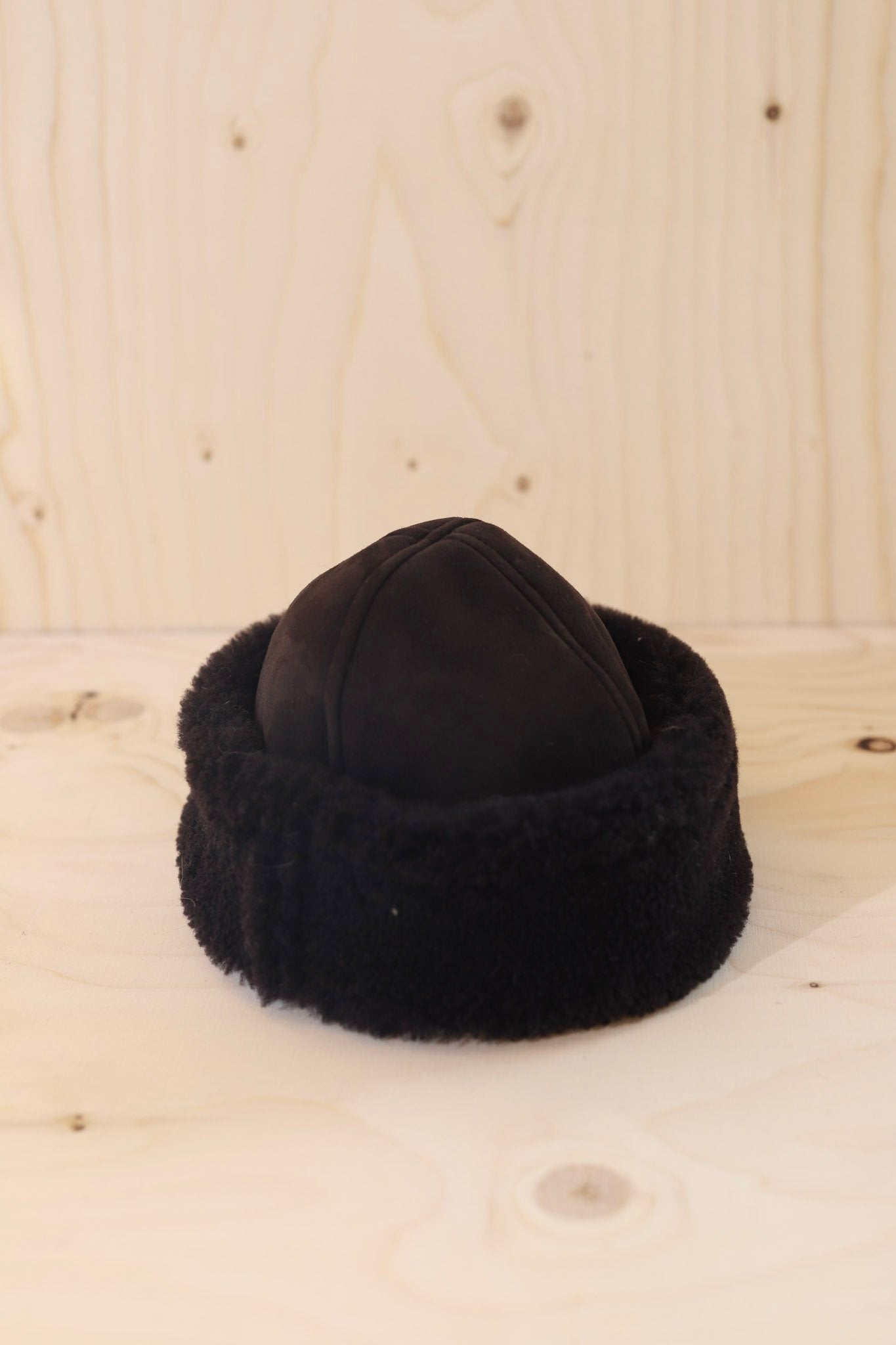 Suede Back Curly Hair Cap- Chocolate