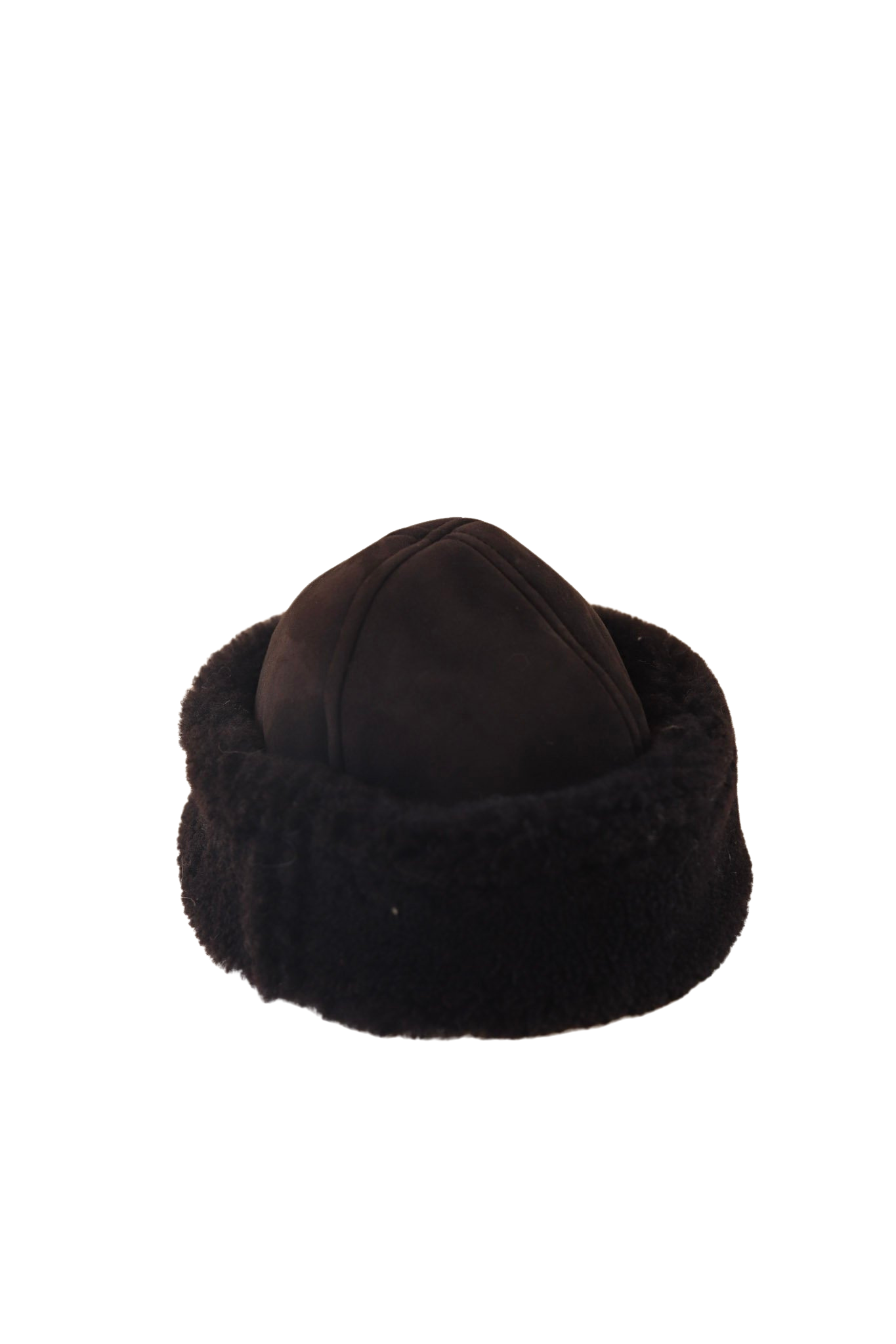 Suede Back Curly Hair Cap- Chocolate